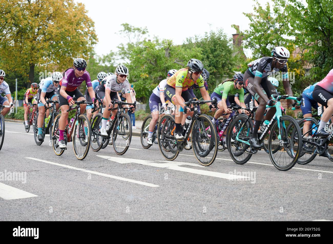 Southend-on-Sea, Essex, Royaume-Uni, 7 octobre 2021, Women’s Cycling Tour 2021 - étape 4, Chalkwell Avenue.Terry Mendoza crédit : Terence Mendoza/Alay Live News Banque D'Images