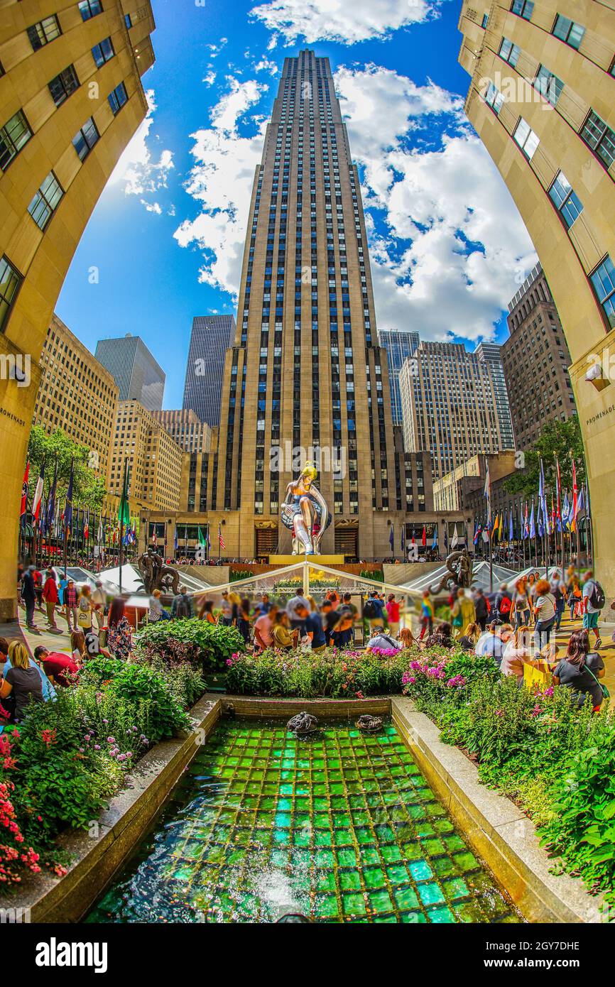 Image du Rockefeller Center (New York). Lieu de tournage : New York, Manhattan Banque D'Images Image du Rockefeller Center (New York). Lieu de tournage : New York, Manhattan Banque D'Images