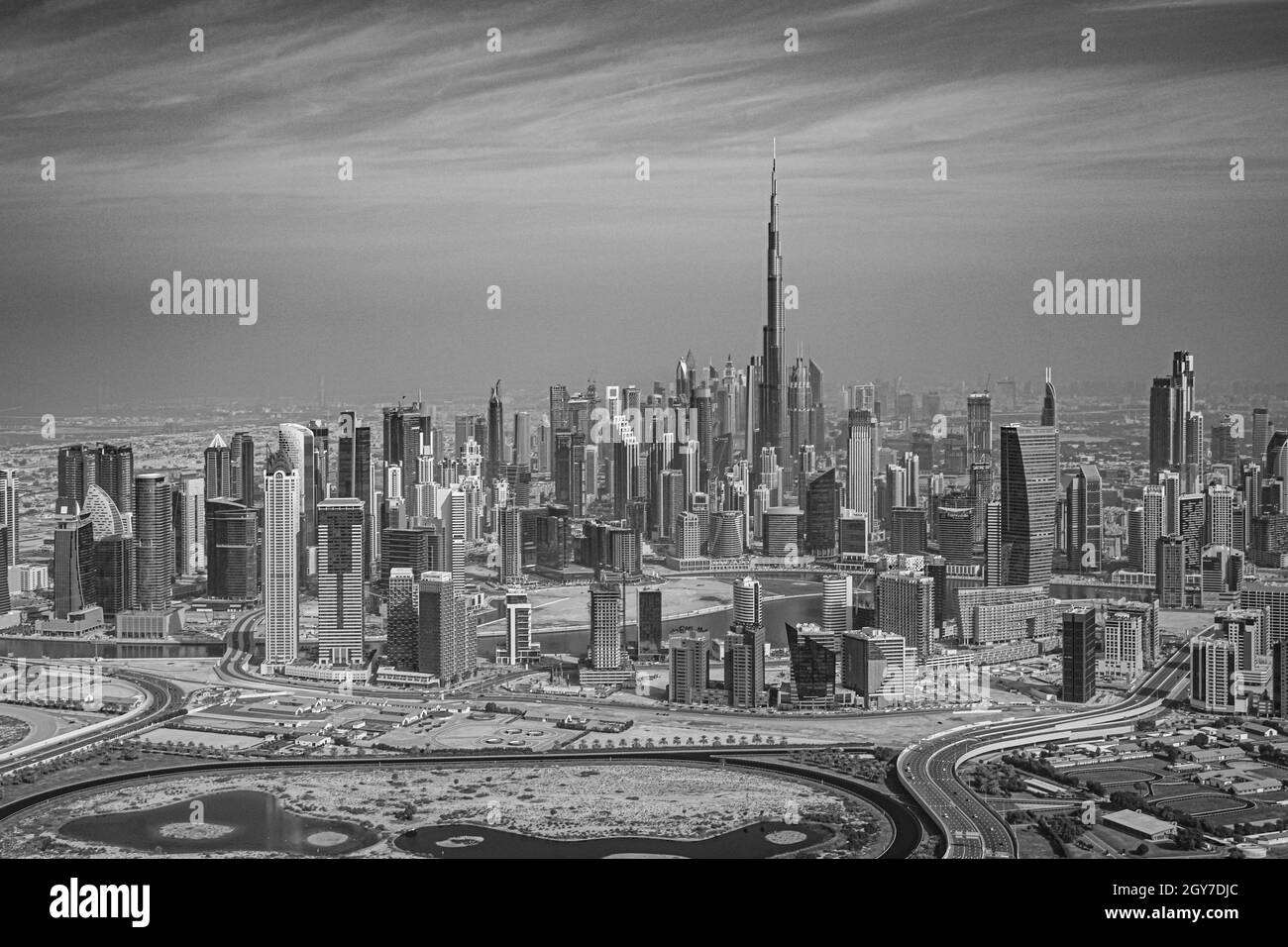 Paysage urbain de Dubaï (Émirats arabes Unis). Lieu de tournage : Dubaï Banque D'Images