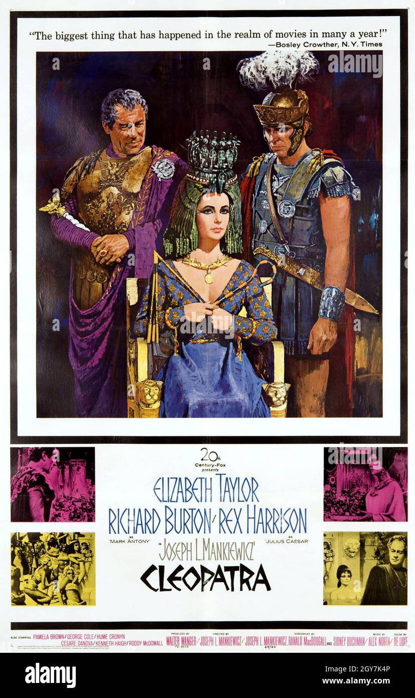 Cleopatra année : 1963 Royaume-Uni / Etats-Unis Directeur : Joseph L.Mankiewicz affiche américaine Banque D'Images