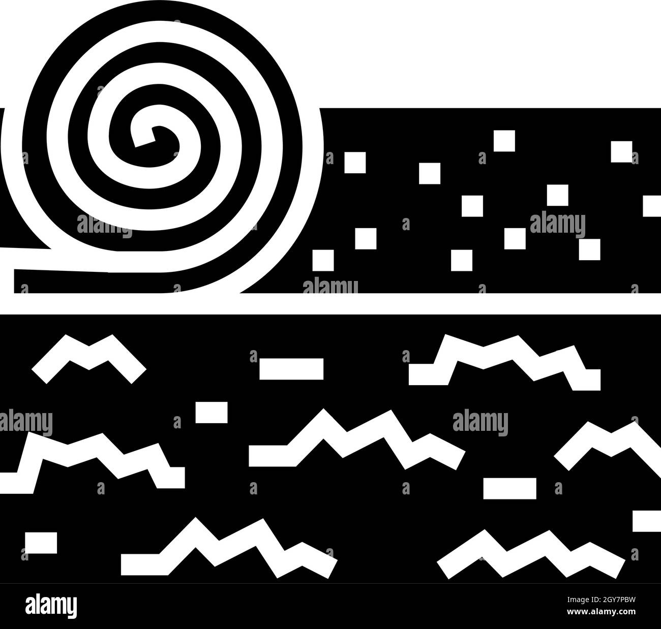 illustration vectorielle d'icône de glyphe d'installation de pelouse Illustration de Vecteur