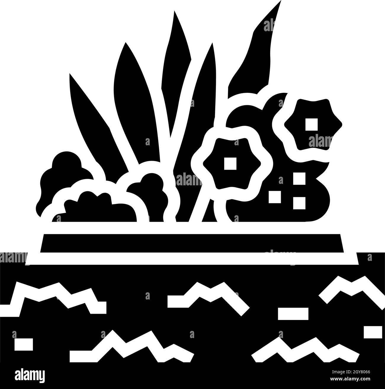 illustration du vecteur d'icône de glyphe d'installation d'usine Illustration de Vecteur