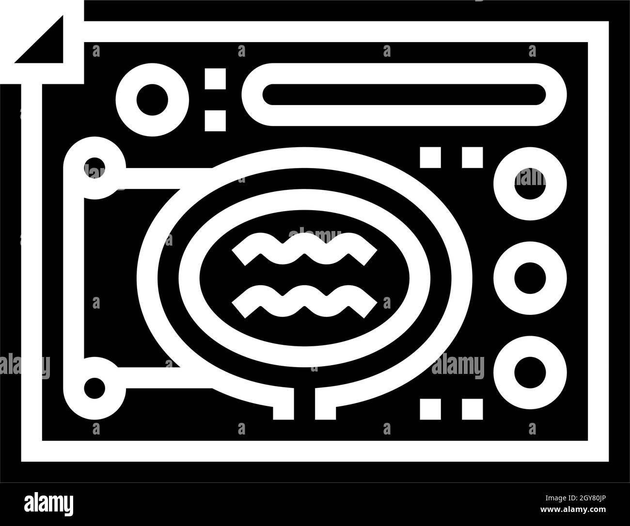 illustration vectorielle de l'icône du glyphe du plan de conception paysage Illustration de Vecteur