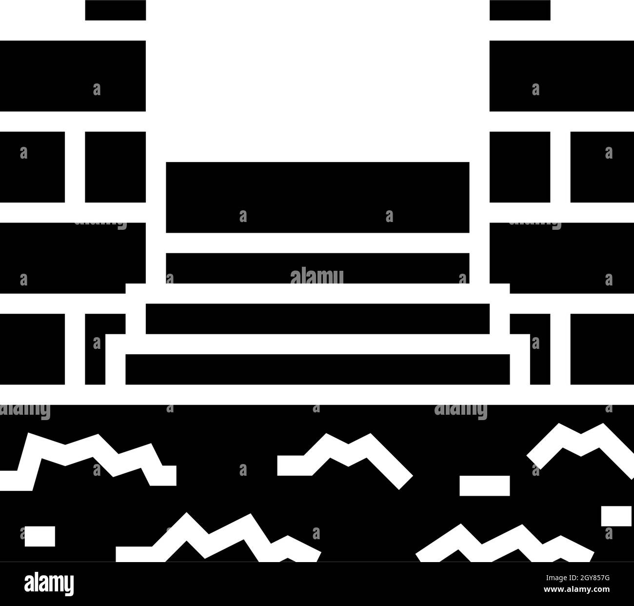 illustration vectorielle d'icône de glyphe de clôture rigide Illustration de Vecteur