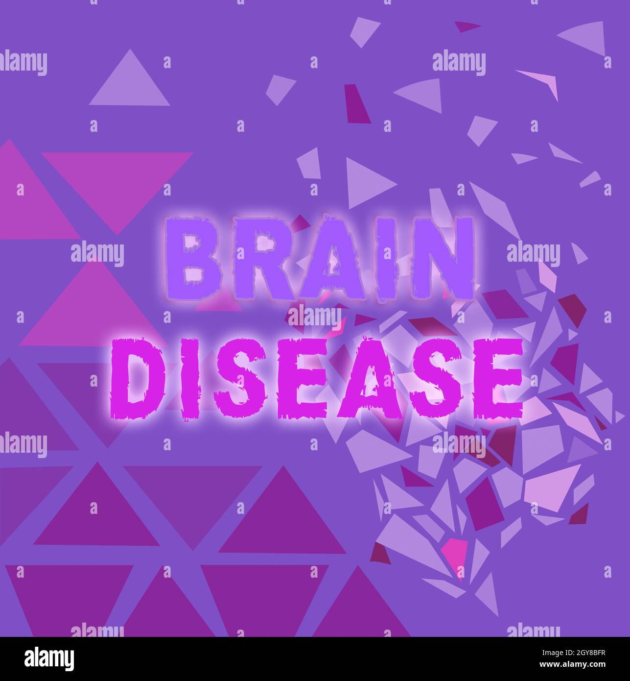 Légende de texte présentant la maladie du cerveau, Business présenter un trouble neurologique qui détériore le système est nerfs coloré Wallpaper image, sh Banque D'Images