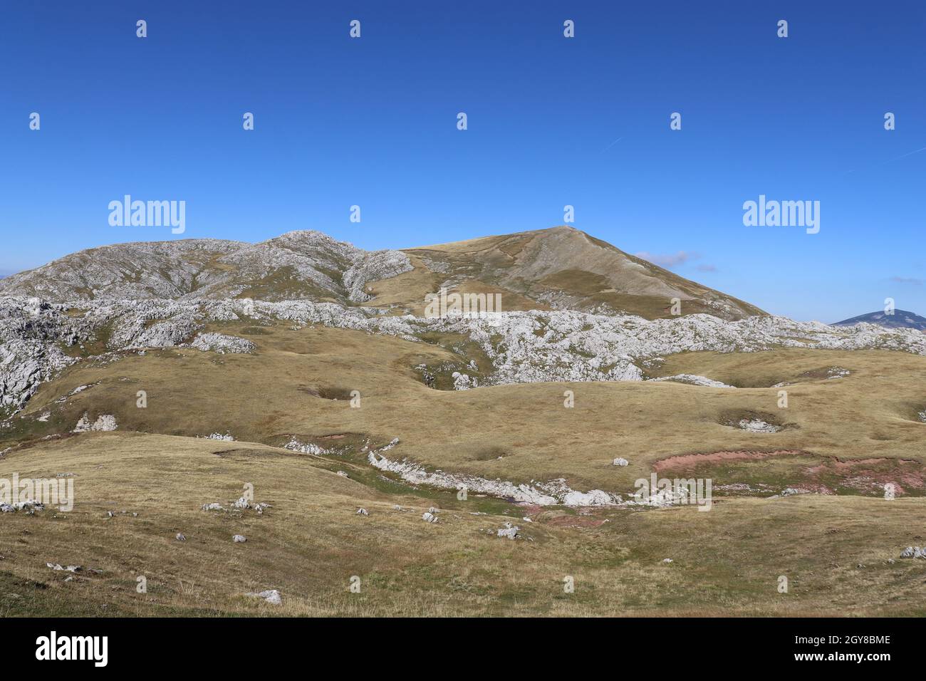 Le sommet d'une montagne de Visocica en Bosnie-Herzégovine Banque D'Images