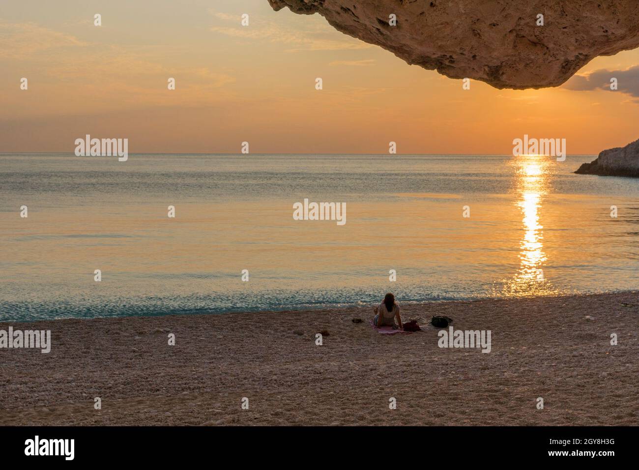 Plage de sable doré Banque D'Images