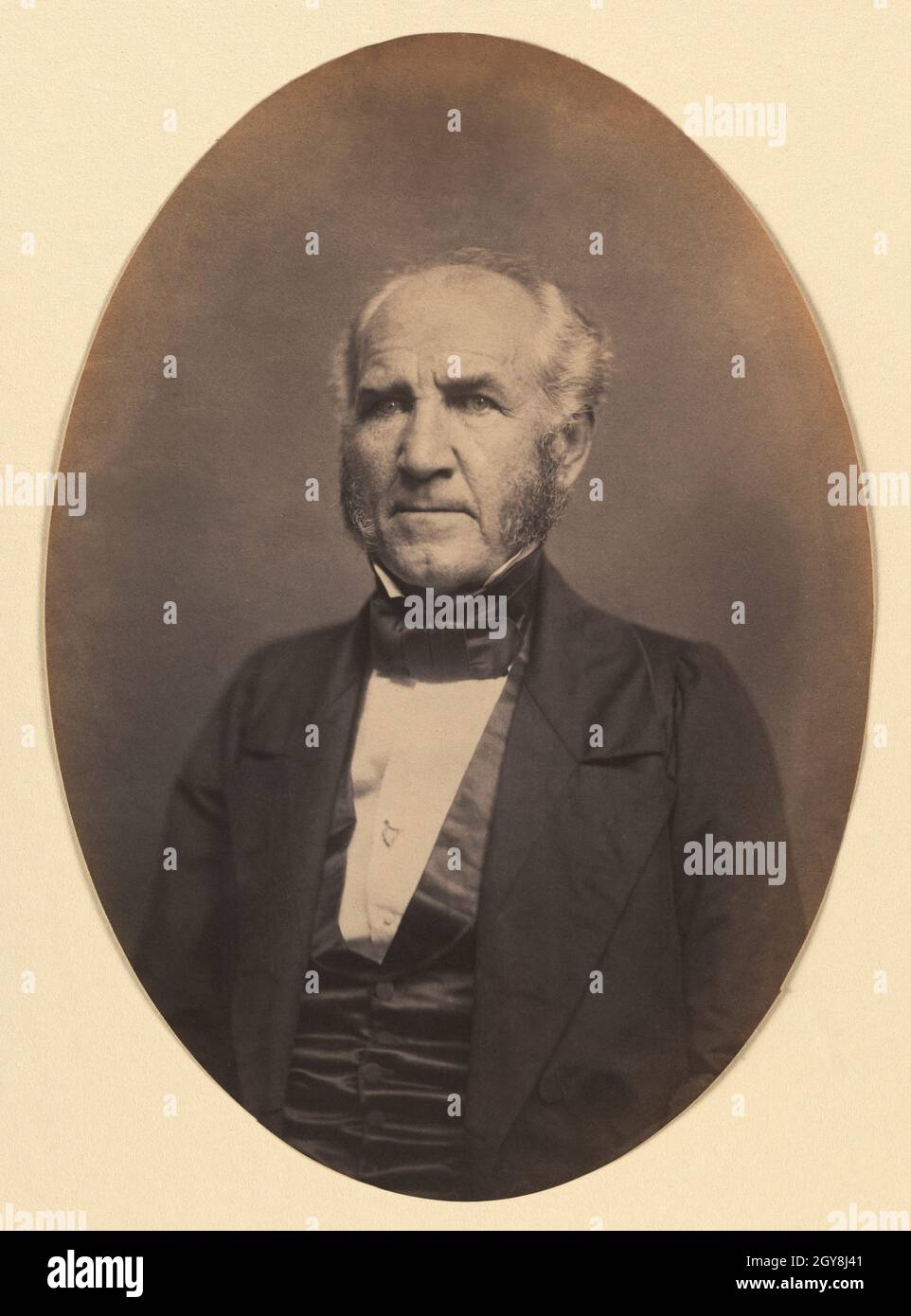 Samuel Houston (1793-1863), homme politique et homme d'État américain, a été gouverneur du Texas et du Tennessee, chef et épaules Portrait, artiste non identifié, 1858 Banque D'Images