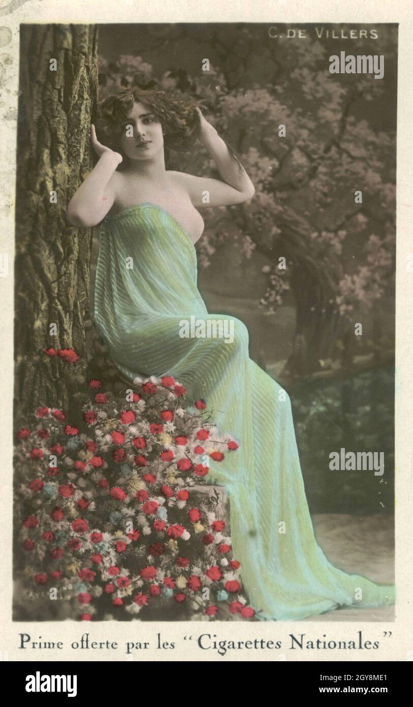 Édouard Stebbing photographie d'époque - Carmen de Villers Banque D'Images