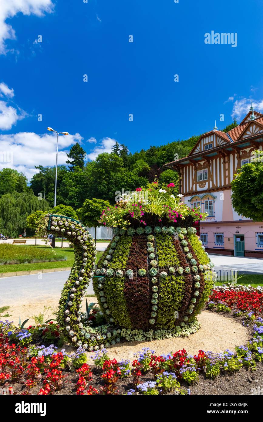 Luhacovice, ville thermale pittoresque du sud de la Moravie, République tchèque Banque D'Images