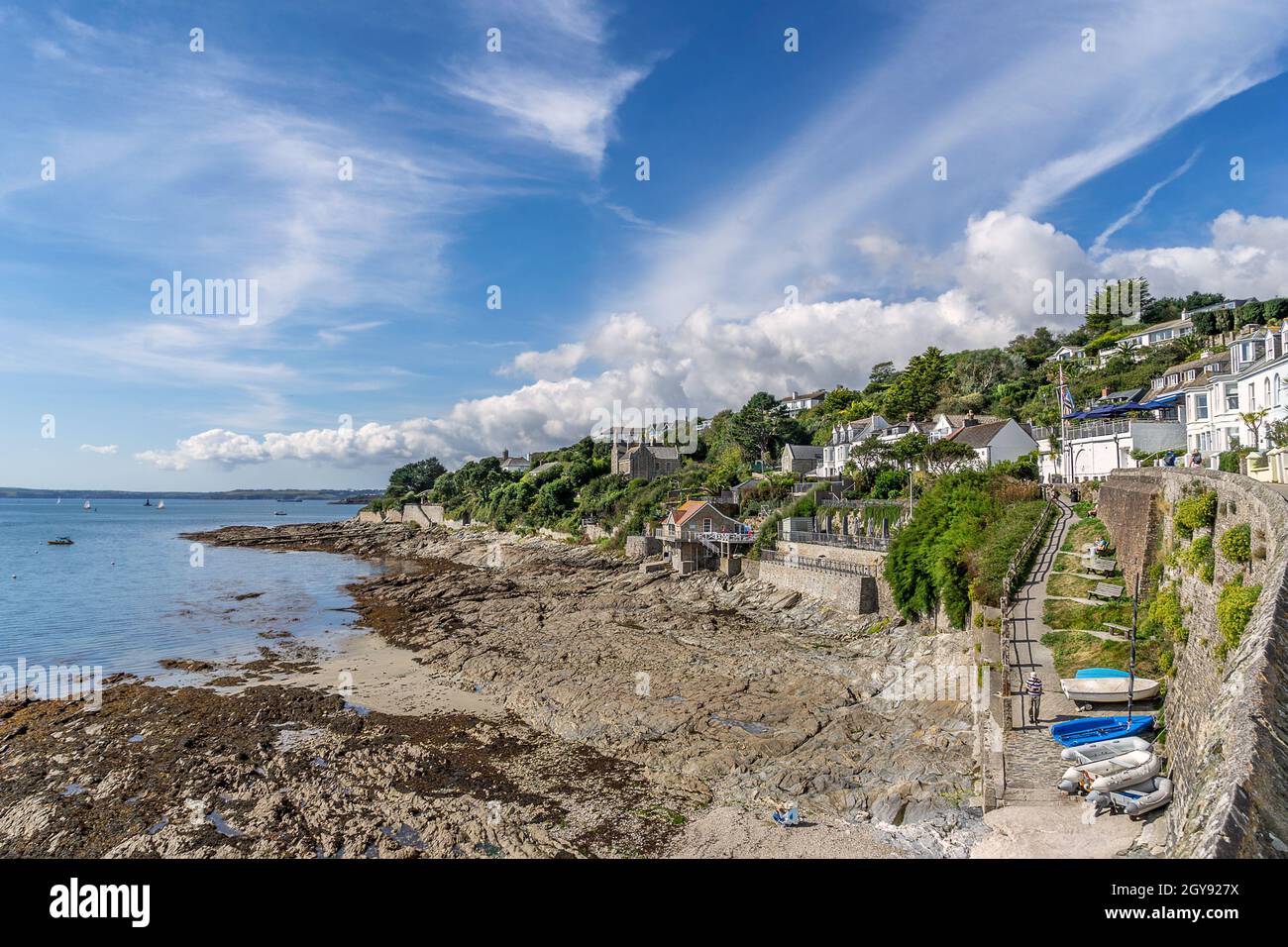 St Mawes sur la péninsule de Roseland, sur la côte couth des Cornouailles en Angleterre Banque D'Images