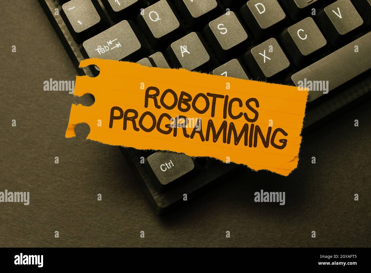 Affichage de signes Robotics Programming, logiciel de photo conceptuel qui a utilisé pour effectuer des tâches autonomes se connecter avec des amis en ligne, faire Acquainta Banque D'Images