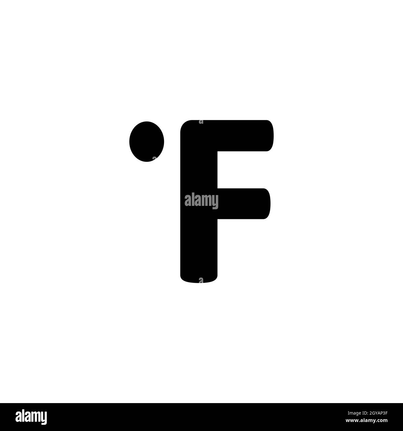 Icône de glyphe vecteur degrés Fahrenheit. Signe de météorologie. Symbole graphique pour le site Web et les applications de voyage, de tourisme et de météo, design, logo, application, interface utilisateur Banque D'Images