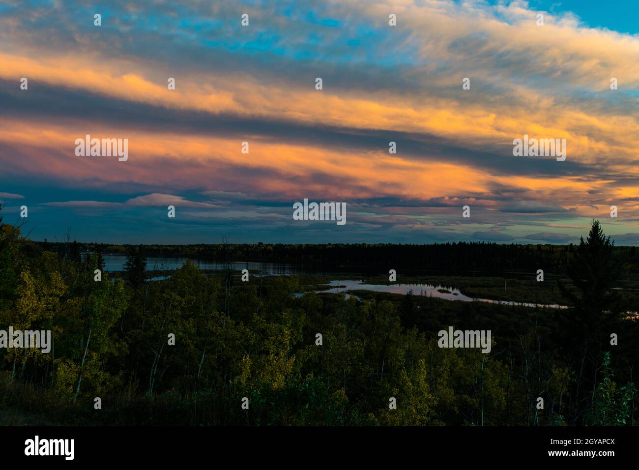 Ciel coucher de soleil Banque D'Images