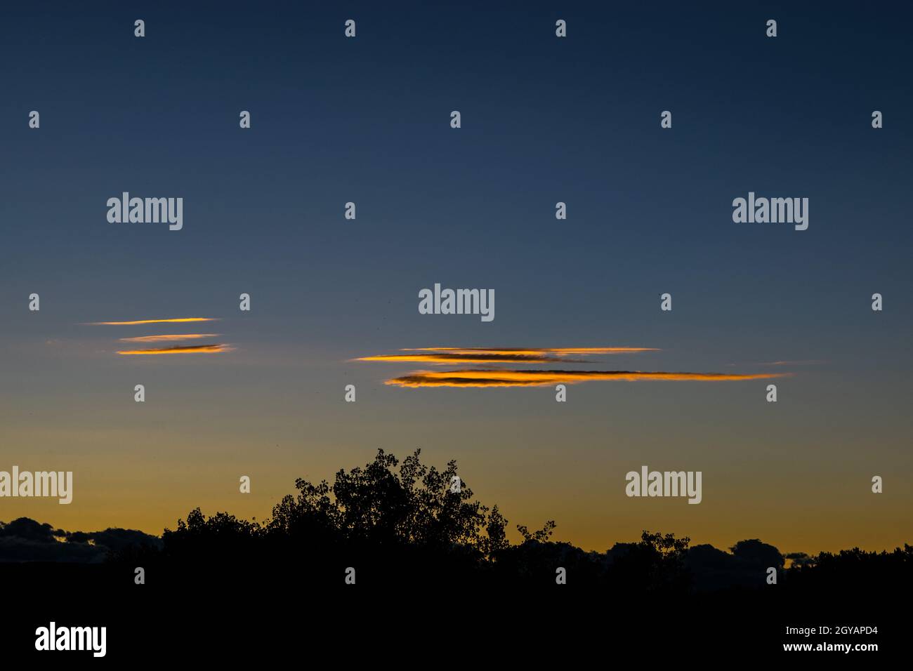 Ciel coucher de soleil Banque D'Images