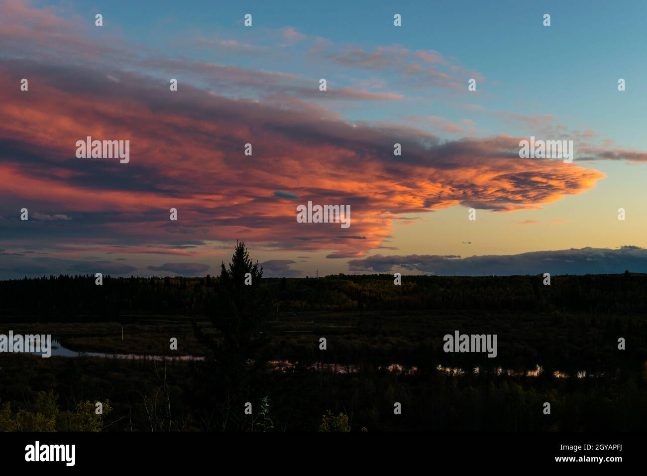 Ciel coucher de soleil Banque D'Images