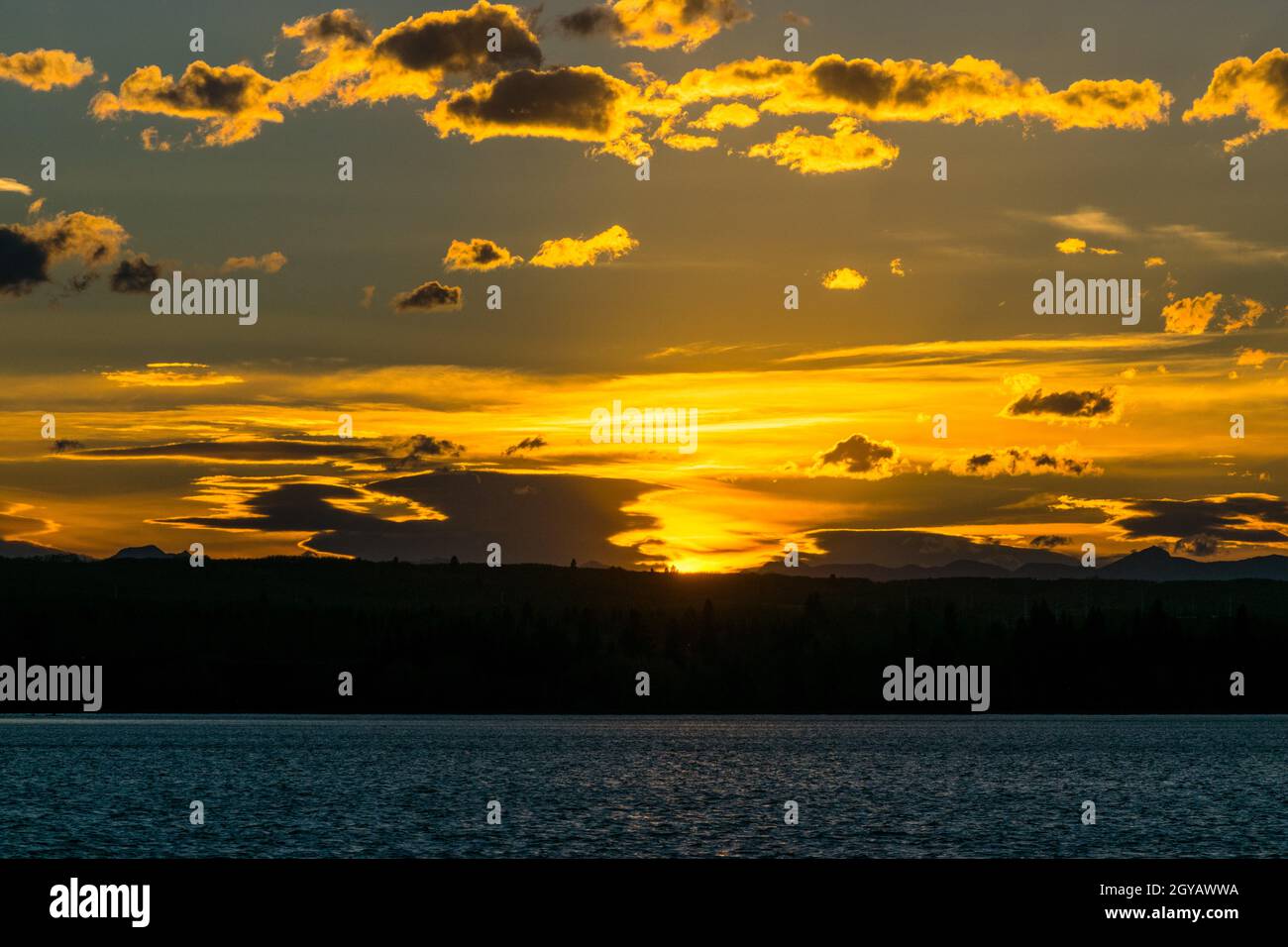 Coucher de soleil ou lever de soleil Banque D'Images