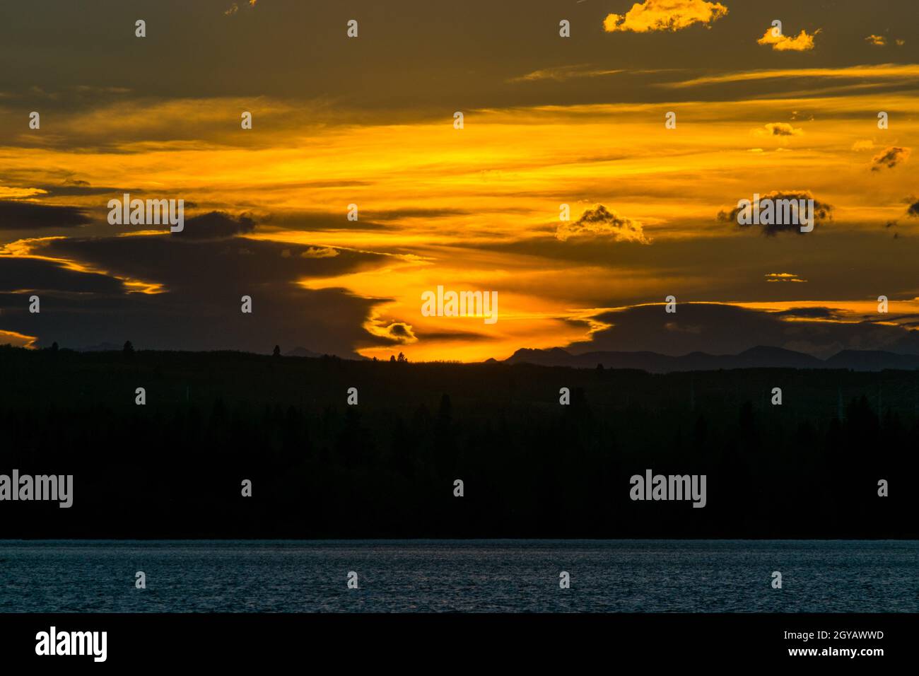 Coucher de soleil ou lever de soleil Banque D'Images