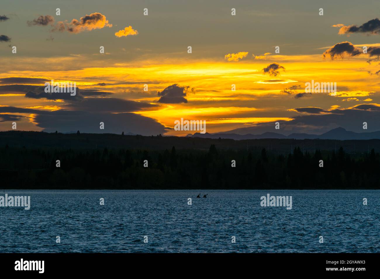 Coucher de soleil ou lever de soleil Banque D'Images