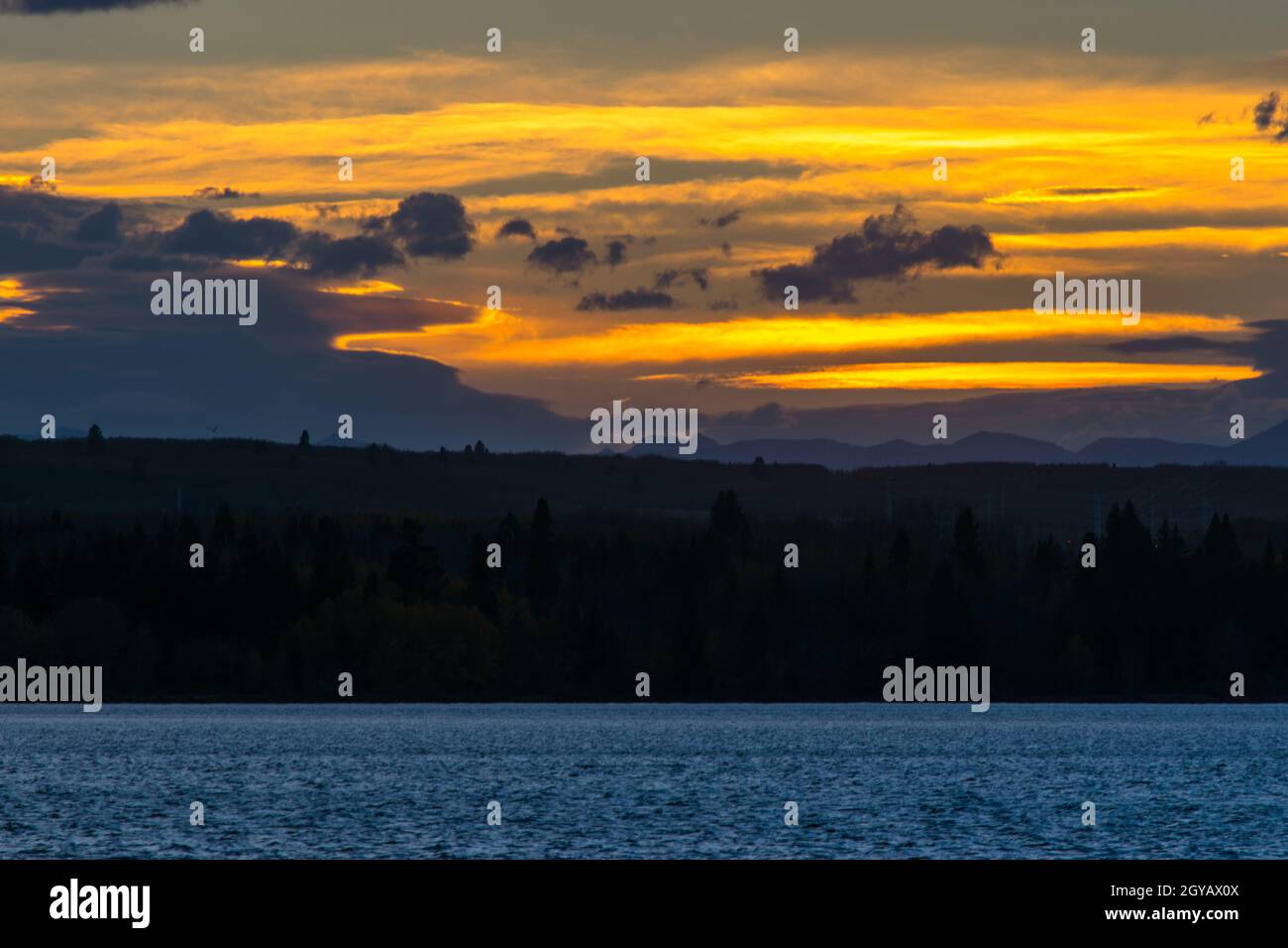 Ciel coucher de soleil Banque D'Images