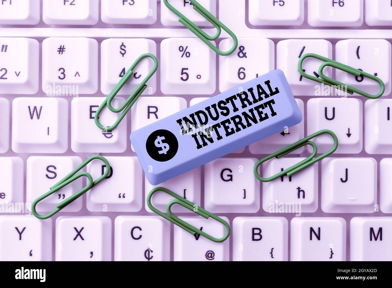 Légende conceptuelle Internet industriel, idée d'affaires utilisation de l'Internet des objets dans les secteurs industriels Résumé envoi de plusieurs messages en ligne, T Banque D'Images