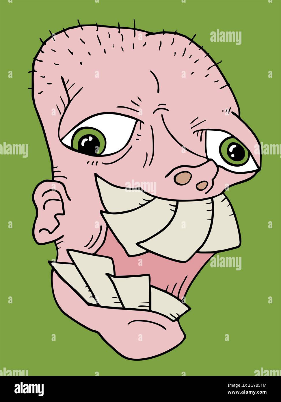 dessin de visage laid Illustration de Vecteur