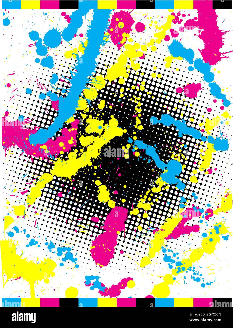 Abstract grunge fond dans des couleurs CMJN Banque D'Images