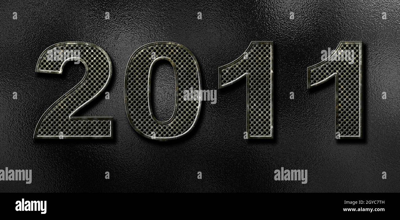 2011 dans un style grunge fond texturé sur Banque D'Images