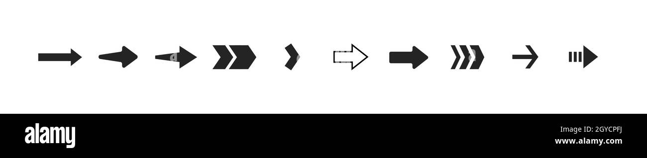 Jeu de flèches vectorielles. Icônes de flèche. Flèche. Graphique vectoriel Illustration de Vecteur