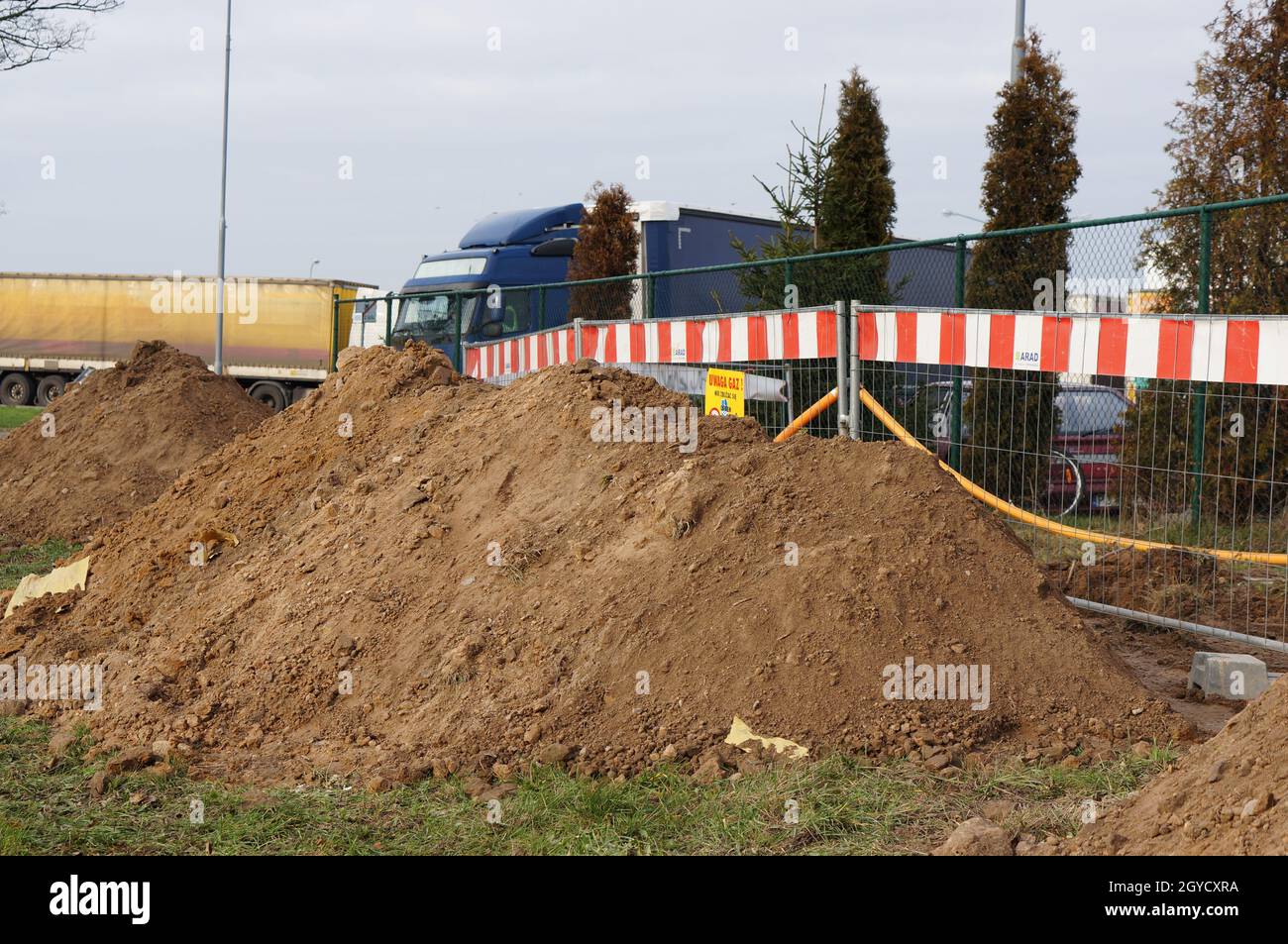 POZNAN, POLOGNE - 03 décembre 2015 : chantier de construction à Poznan, Pologne Banque D'Images