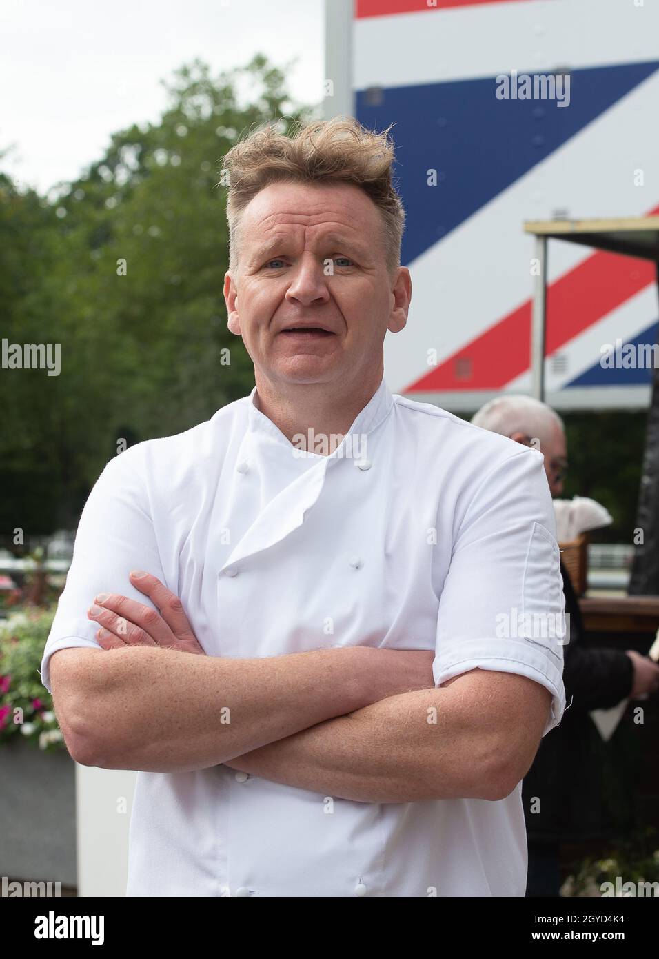 Ascot, Berkshire, Royaume-Uni.1er octobre 2021.Gordon Ramsay ressemble à Martin Jordan aux courses d'Ascot.Crédit : Maureen McLean/Alay Banque D'Images