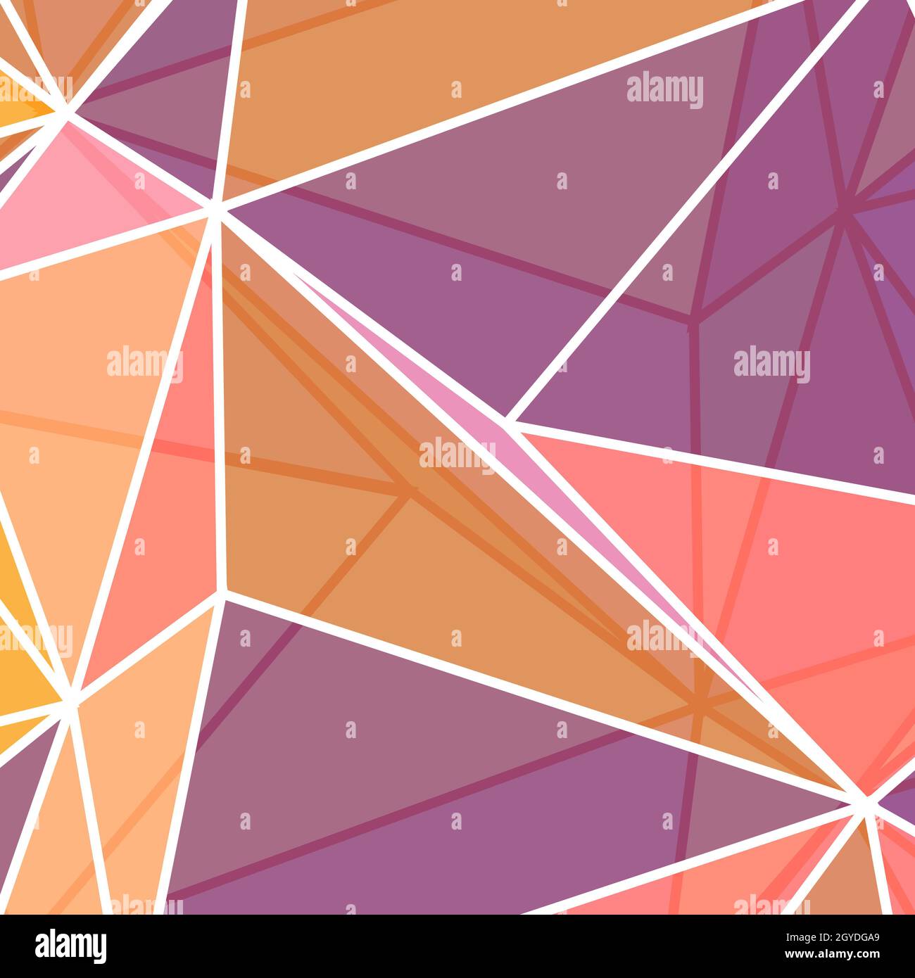 Arrière-plan abstrait avec un motif géométrique en polyéthylène bas dans les couleurs corail Banque D'Images