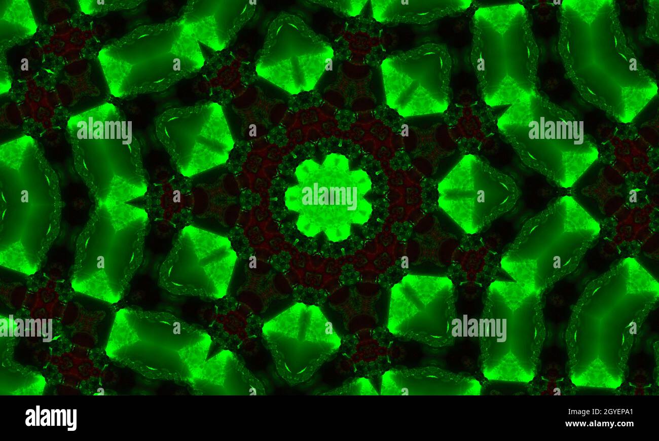 cercle de fond, vert clair mandalala de anahata chakra Banque D'Images