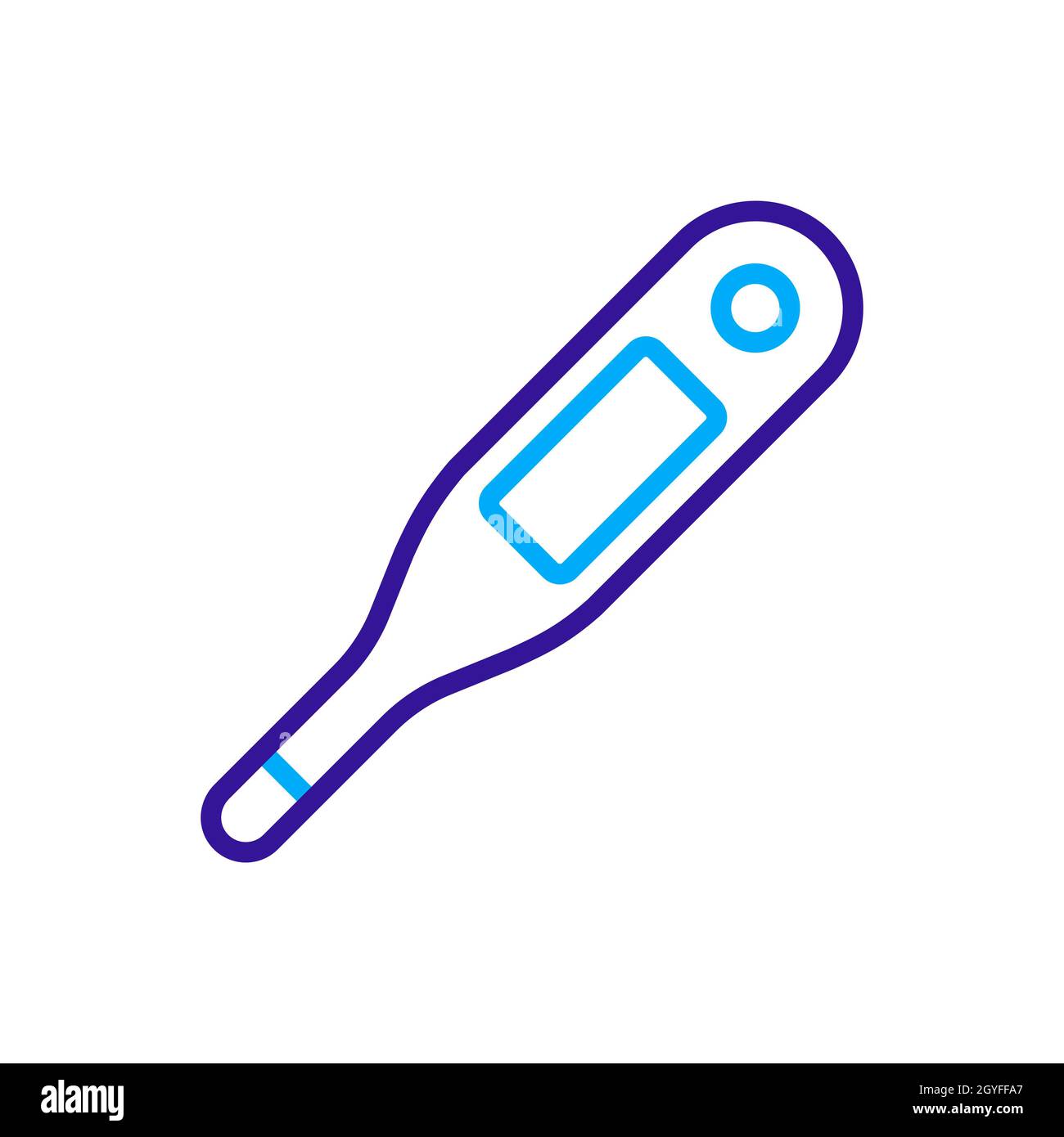 Icône vecteur thermomètre médical électronique. Signe de médecine et de soutien médical. Symbole graphique pour la conception de sites Web médicaux et d'applications, le logo, l'application, l'interface utilisateur Banque D'Images