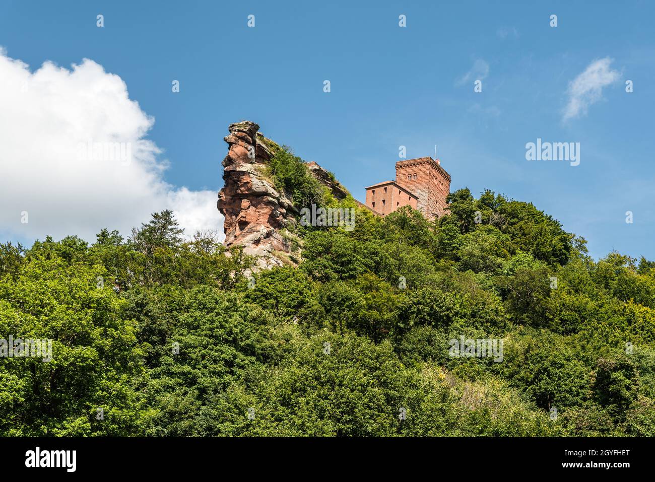 Le Château de Trifels Annweiler, près de la Forêt du Palatinat, Rhénanie-Palatinat, Allemagne Banque D'Images