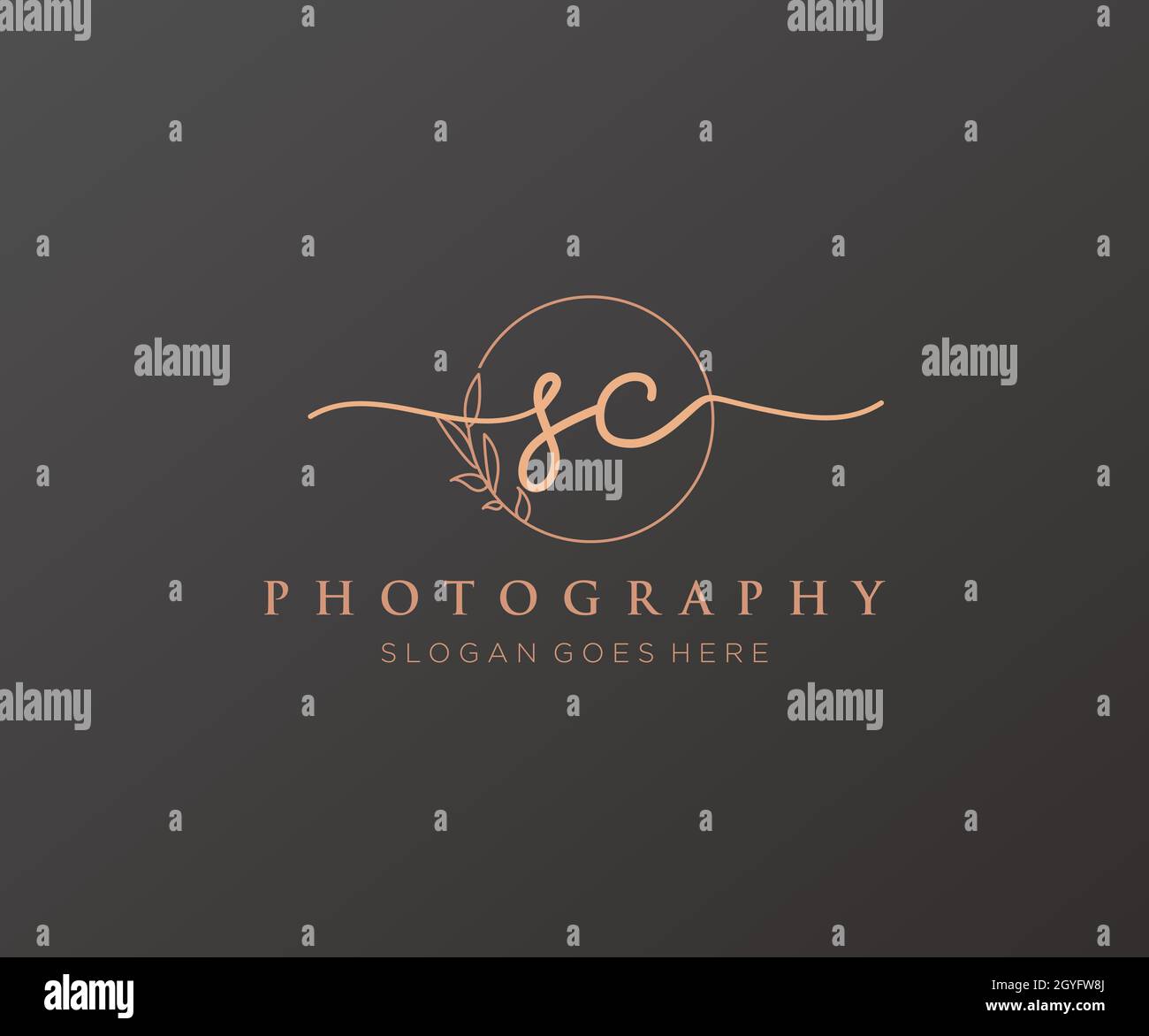 Logo SC féminin.Utilisable pour les logos nature, salon, Spa, cosmétique et Beauté.Elément de modèle de logo Flat Vector. Illustration de Vecteur