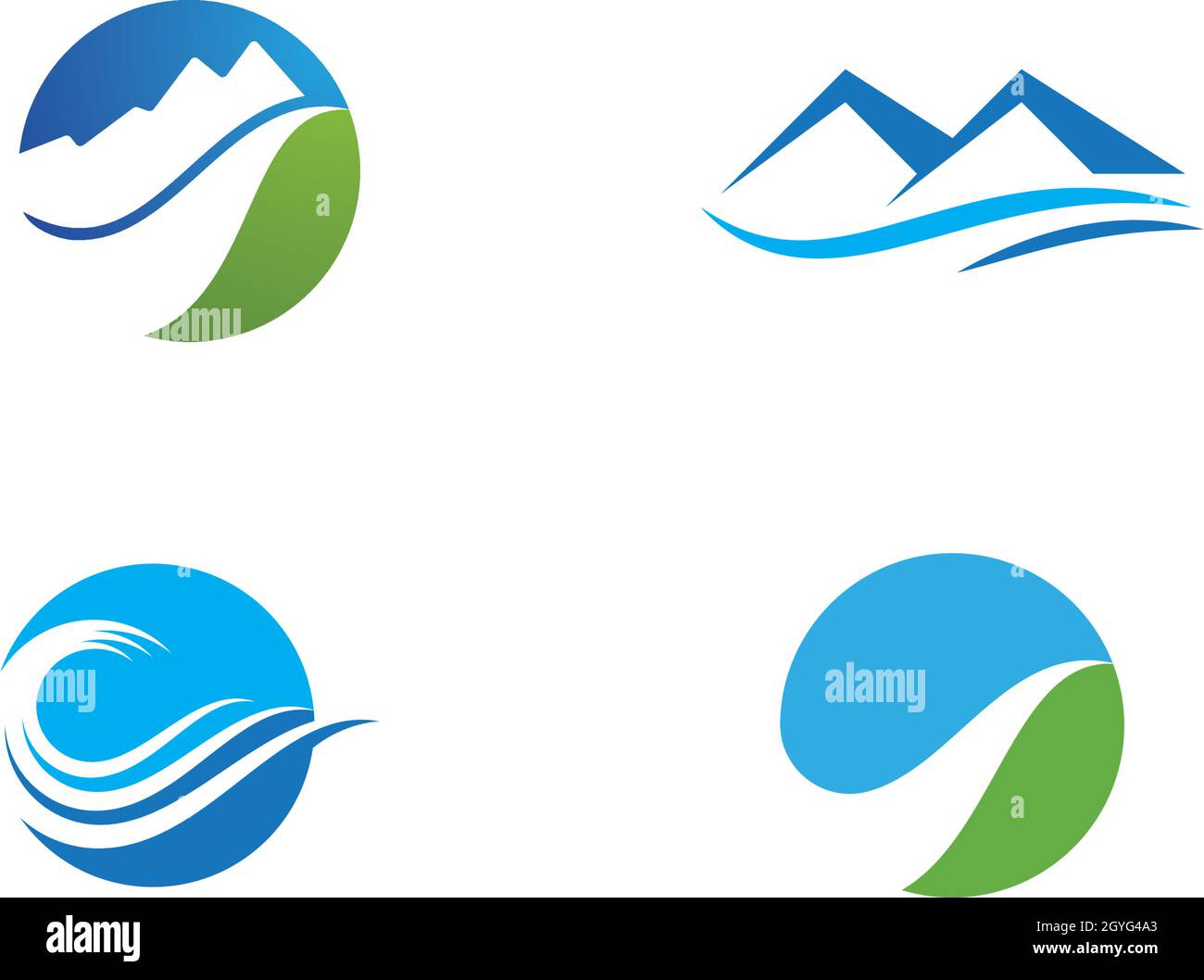 Le symbole d'ondes de l'eau et de l'icône vecteur modèle Logo Illustration de Vecteur