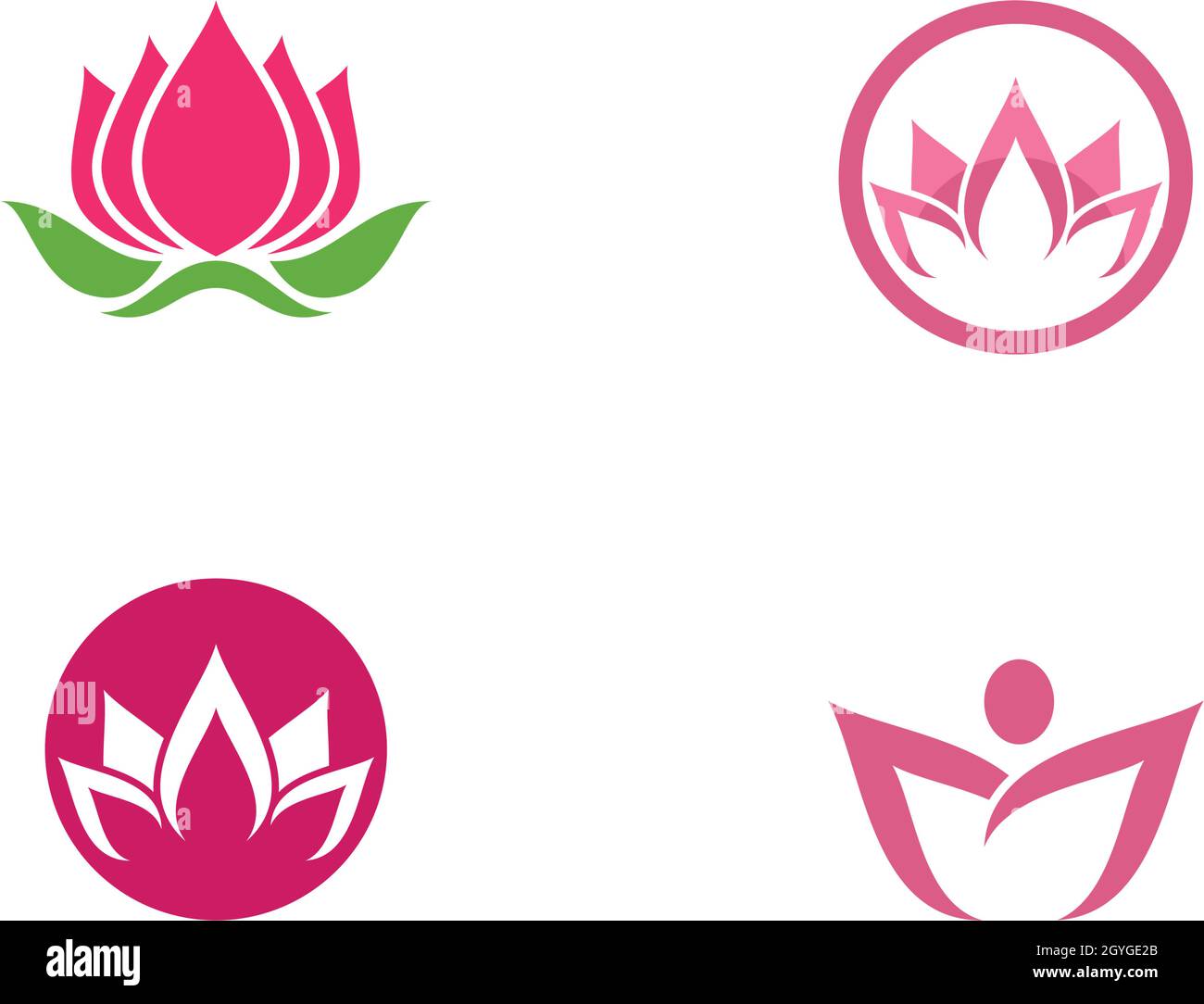 Modèle de logo Beauty Vector Lotus flowers Illustration de Vecteur