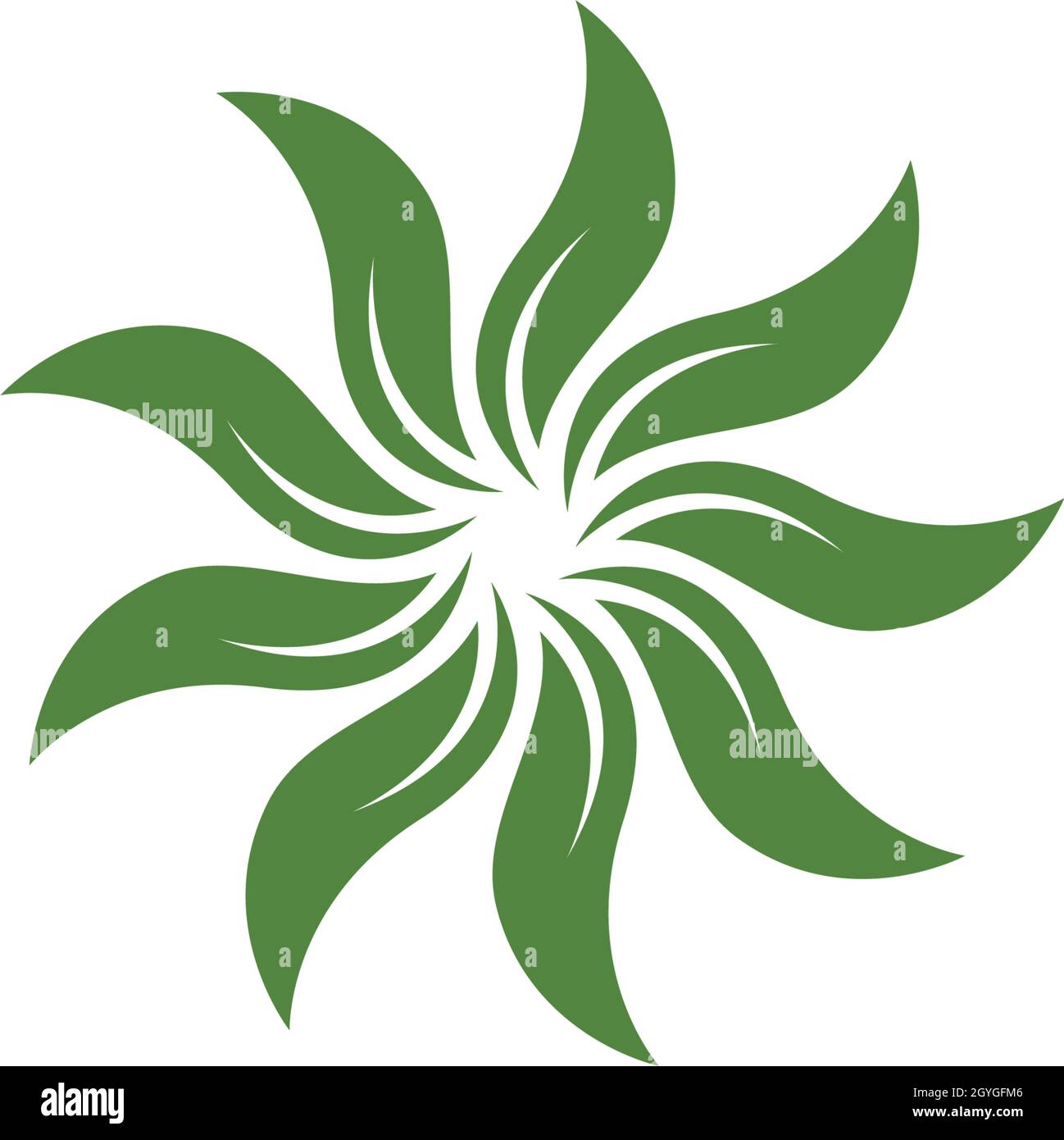 Modèle de feuille d'arbre Eco Illustration de Vecteur