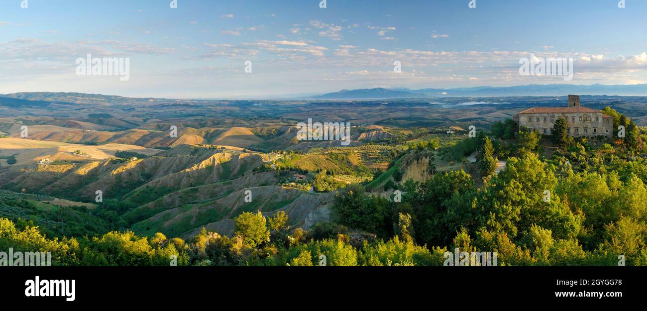 ITALIE, TOSCANE, VOLTERRA, BADIA CAMALDOLESE ET BALZE DI VOLTERRA Banque D'Images