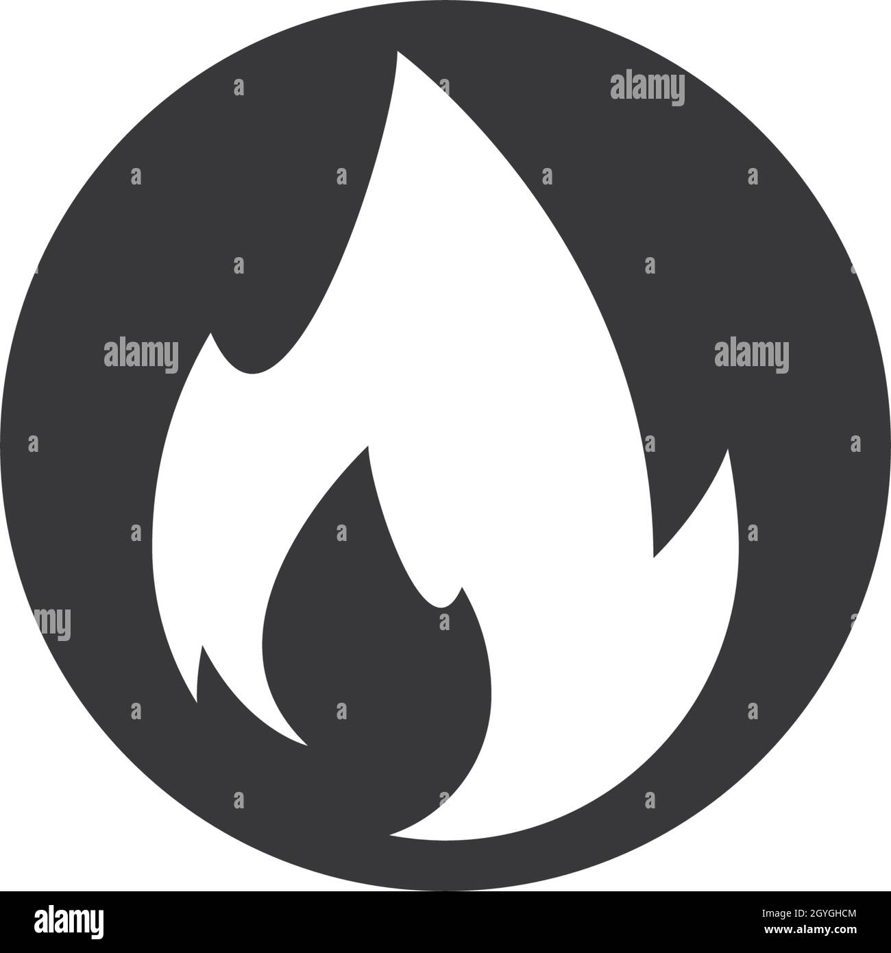 Feu flamme Modèle Logo Illustration de Vecteur