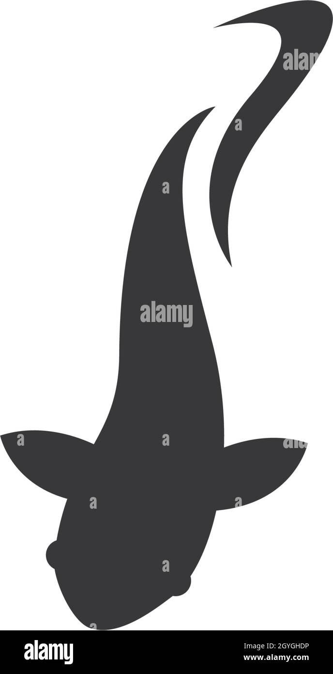 Modèle vectoriel de logo koï Fish Illustration de Vecteur