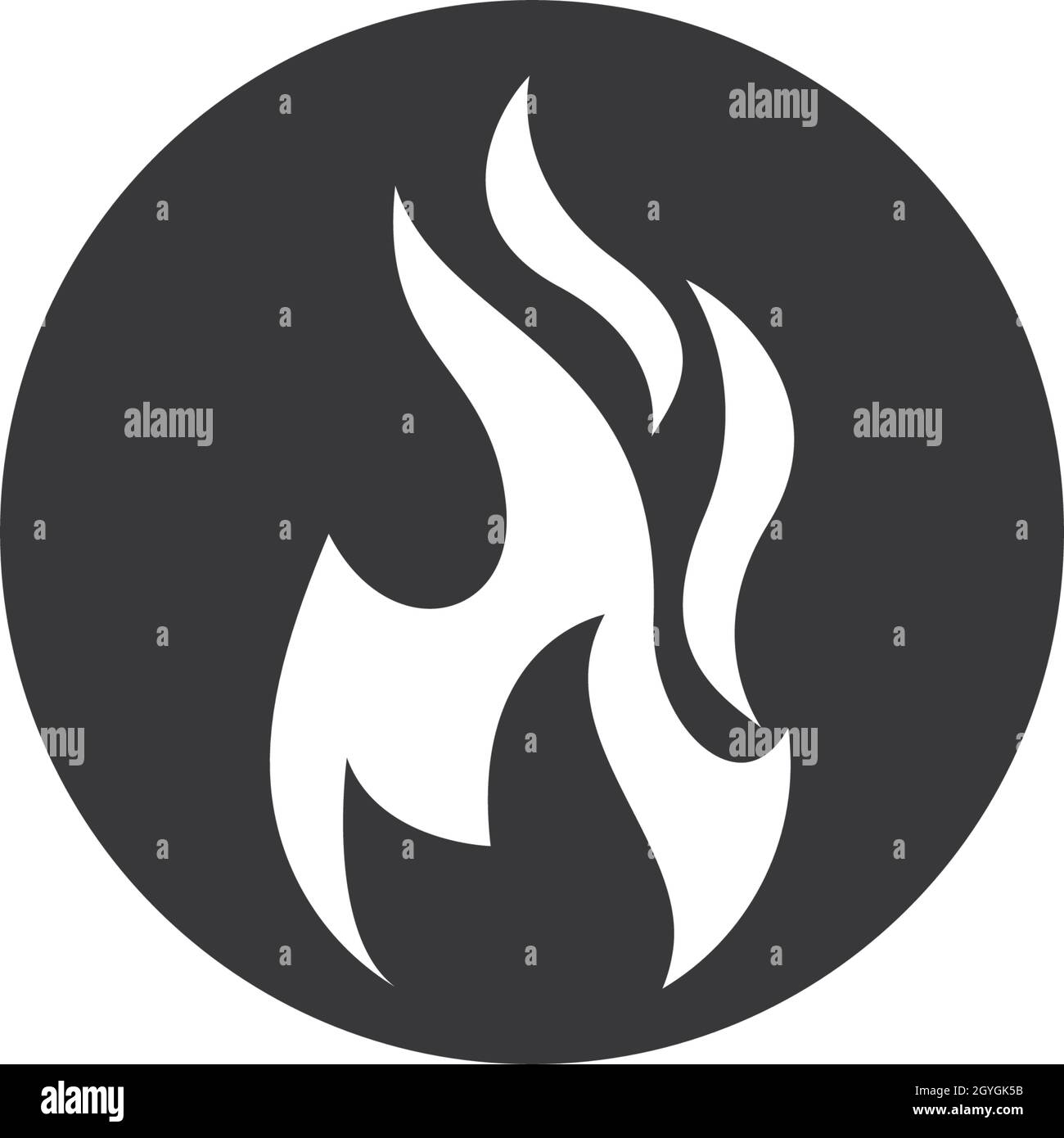 Feu flamme Modèle Logo Illustration de Vecteur