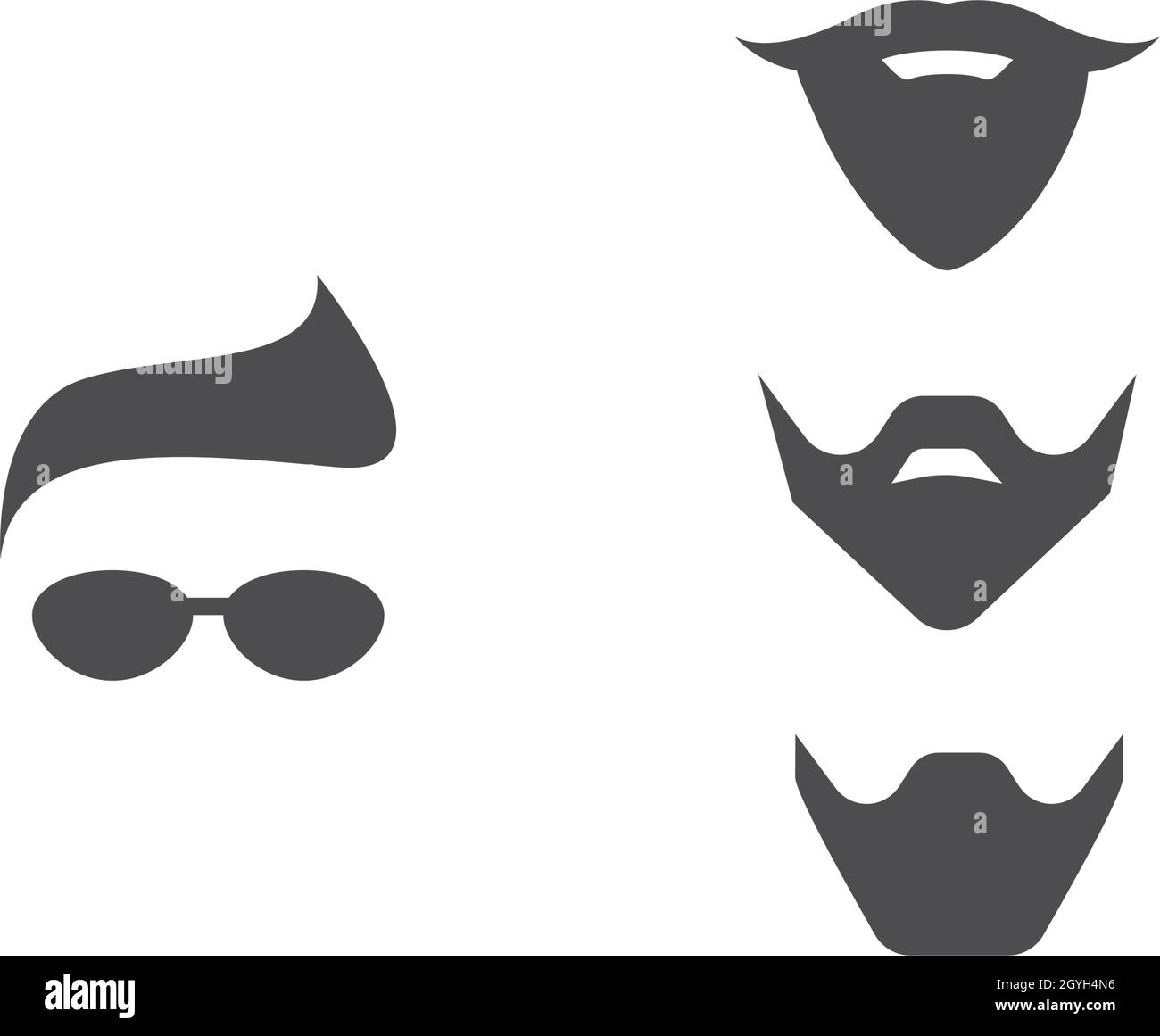Modèle vectoriel de logo moustache Illustration de Vecteur