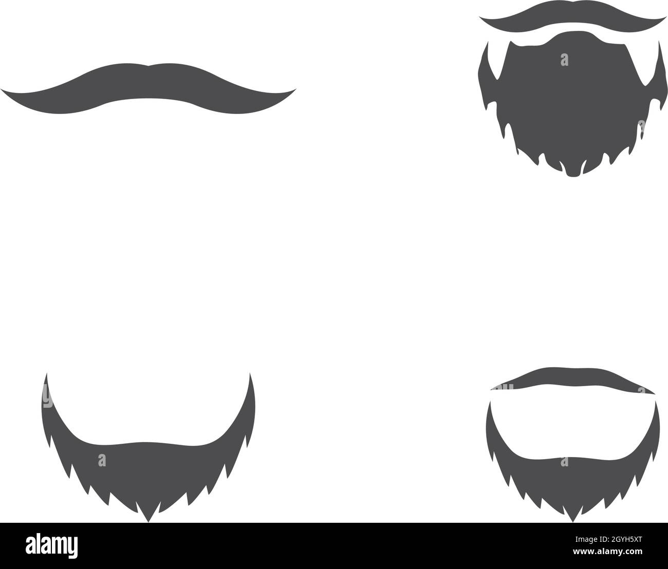 Modèle vectoriel de logo moustache Illustration de Vecteur