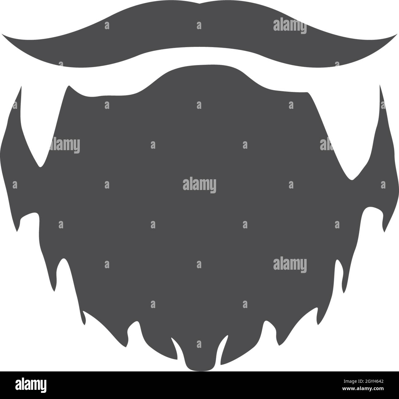 Modèle vectoriel de logo moustache Illustration de Vecteur