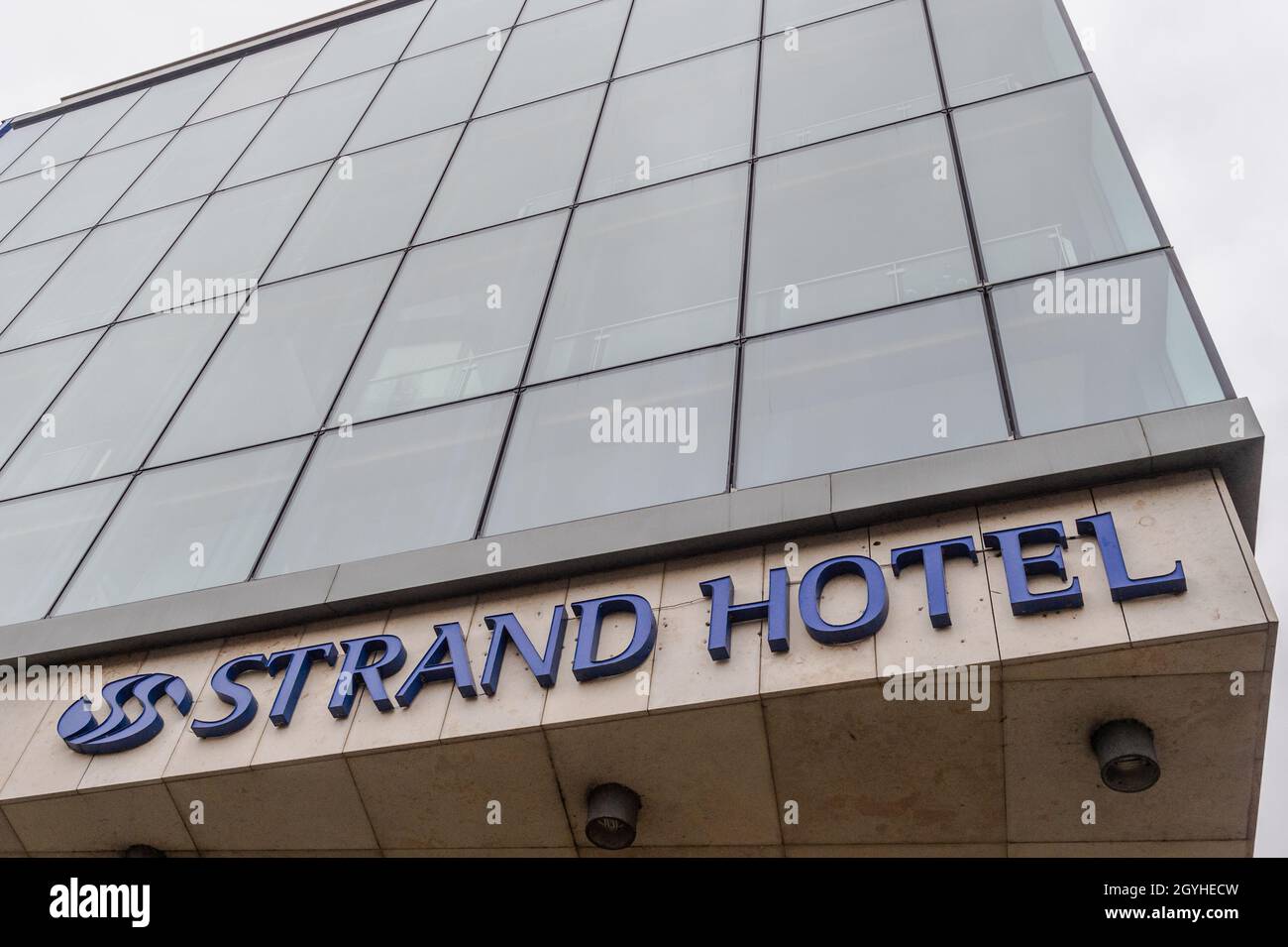 Extérieur de l'hôtel Strand, Limerick, Irlande. Banque D'Images