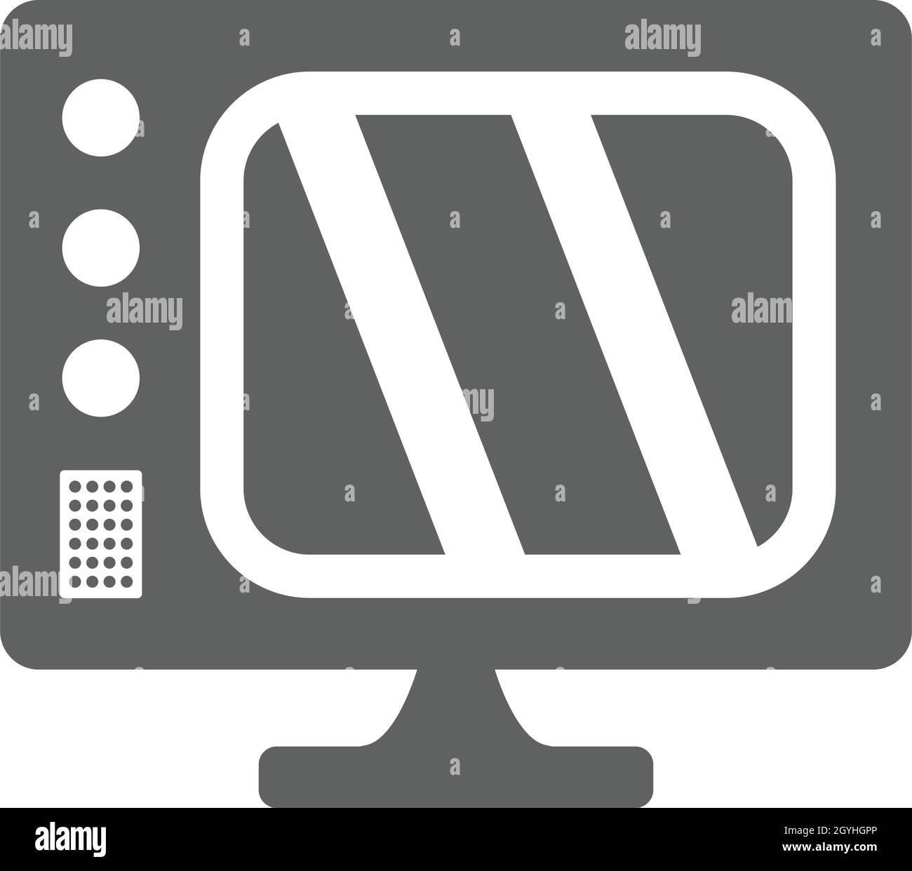 Icône d'écran, de télévision, de téléviseur - fichier EPS vectoriel simple et modifiable. Illustration de Vecteur