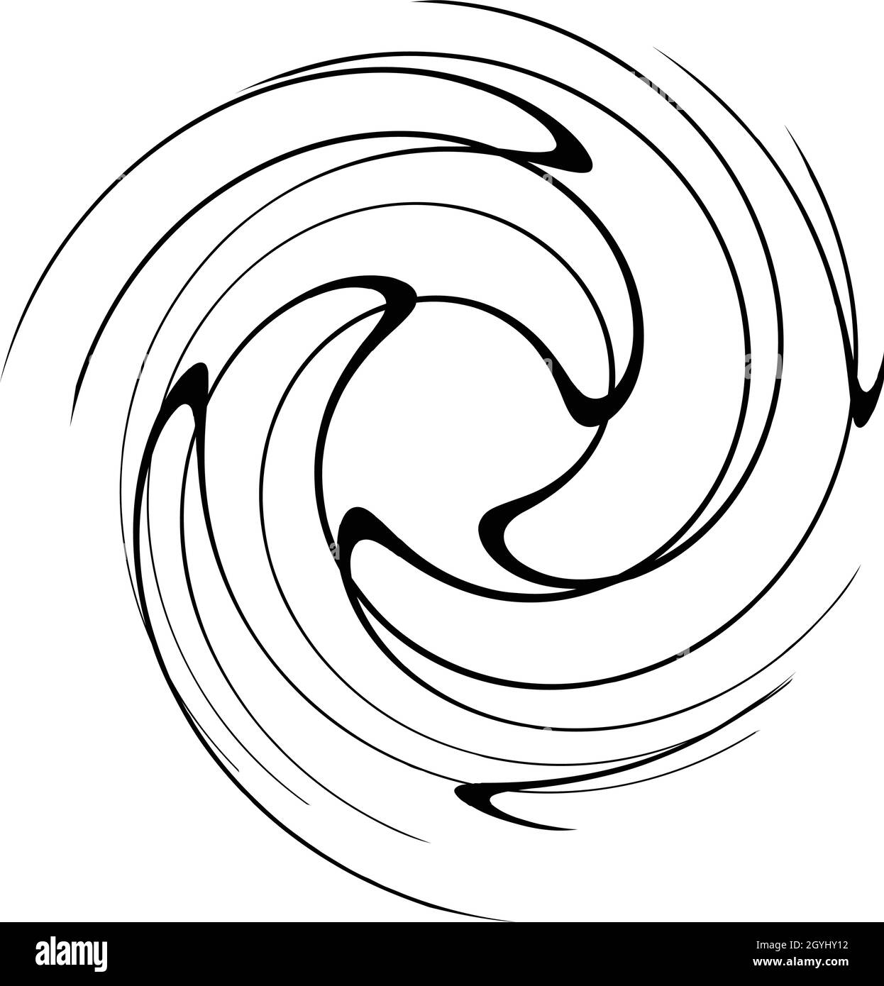 Spirale, tourbillon, tourbillon, élément de volute.Bain bouillonnant, effet  tourbillon.Lignes circulaires et radiales avec rotation - illustrations  vectorielles de stock, graphiques clip-art Image Vectorielle Stock - Alamy