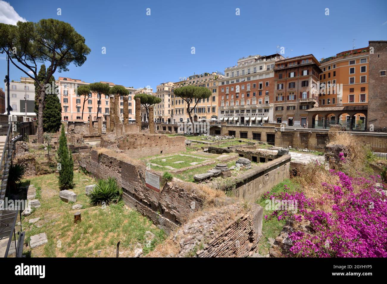 Italie, Rome, zone Sacra de Largo di Torre Argentina, temple C (4e siècle av. J.-C.) Banque D'Images